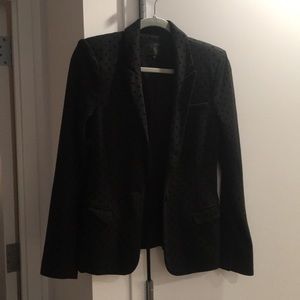 Black on black polka dot Blazer